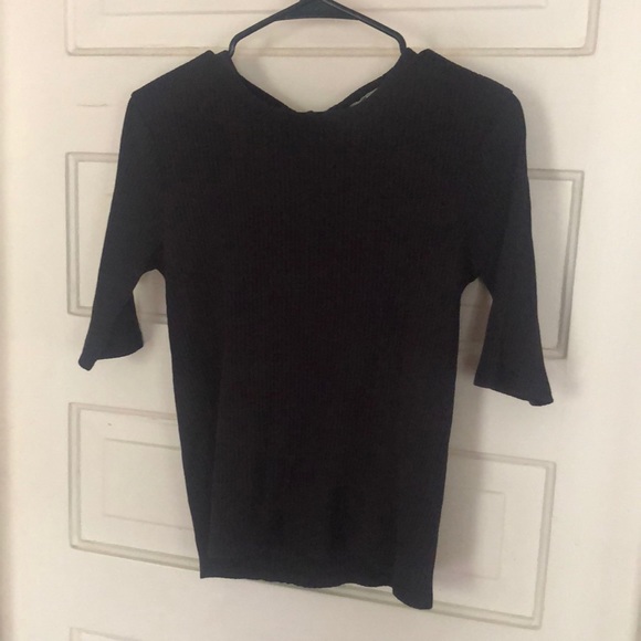 Madewell Keyhole Back Ribbed Top - Picture 2 of 6